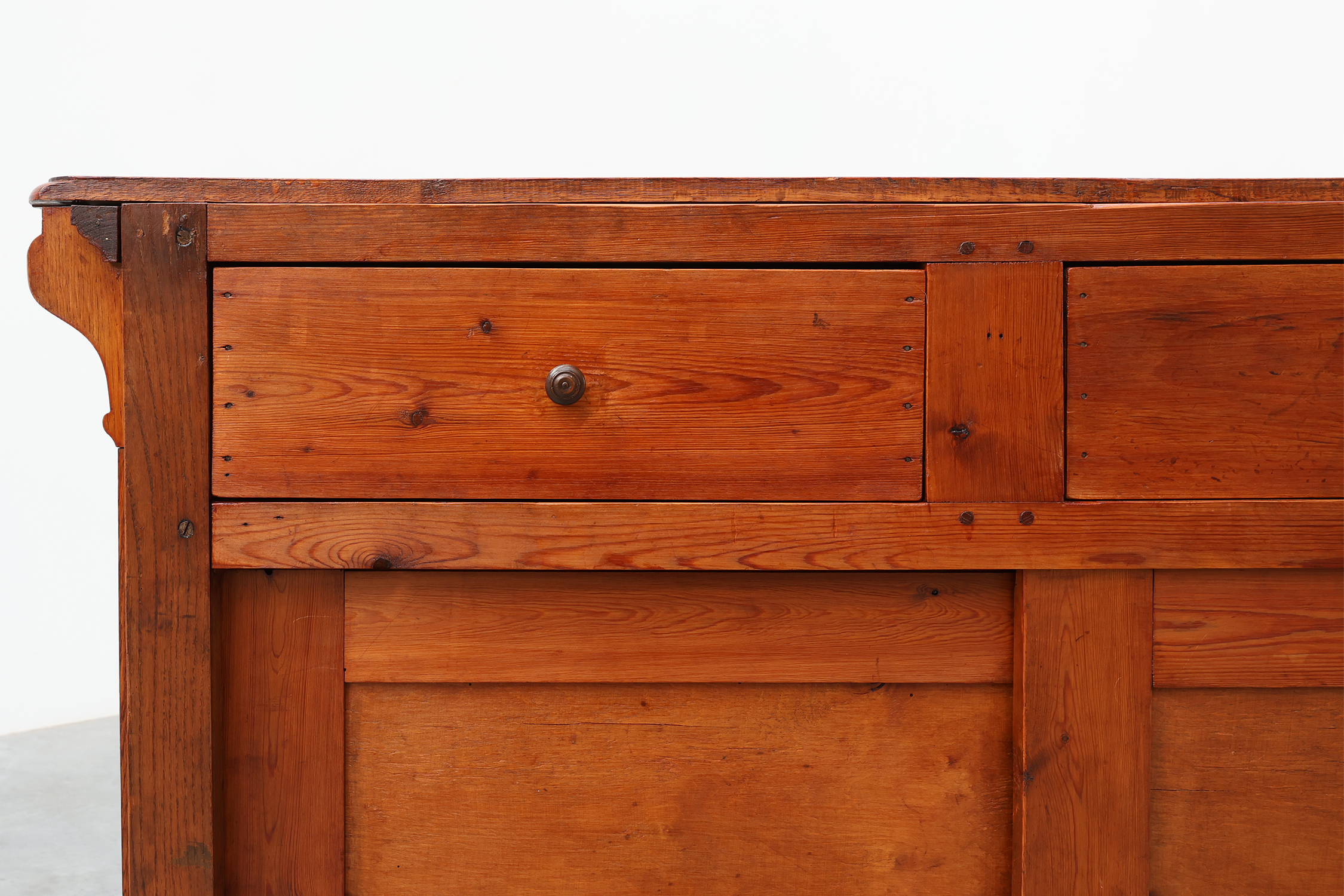 Large French Solid Oak Shop Counter or Bar Counter, Mid-19th Century, circa 1850thumbnail